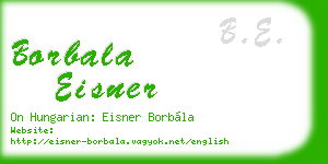 borbala eisner business card