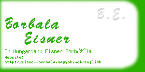 borbala eisner business card